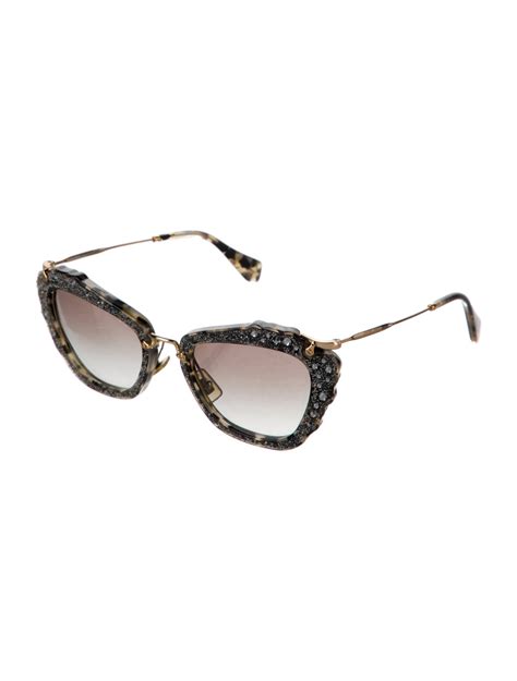miu miu cat eye sunglasses black